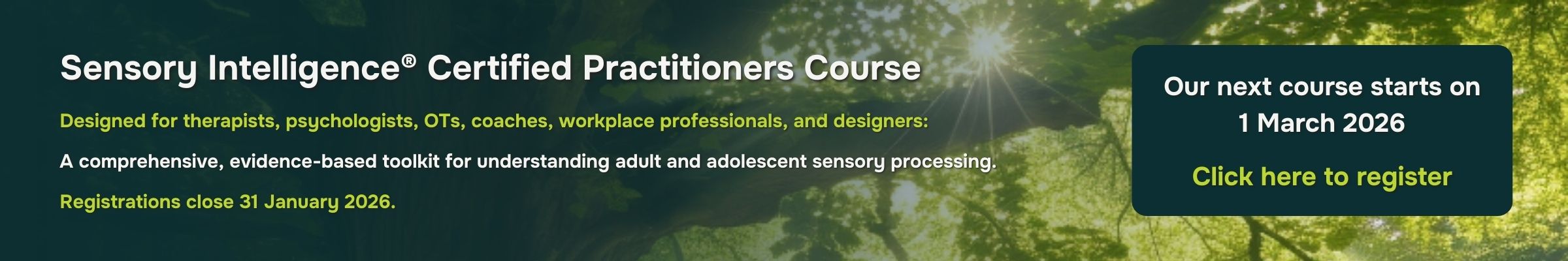 An image describing the Certified Practitioners Course for 2026 enrolment